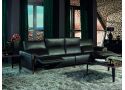 Leather/Fabric 4 seater Sofa with Adjustable Headrest and Optional Side by Side Recliner - Opera